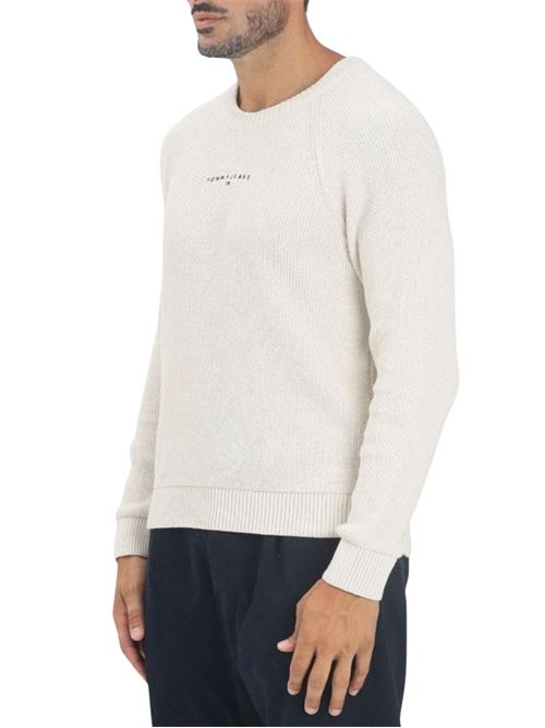 Maglioncino beige in cotone Tommy Jeans | DM0DM21655AFK